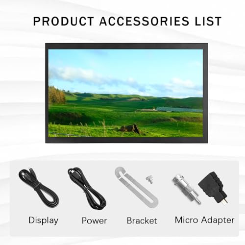 Image of 10.1-inch HDMI /VGA /AV Input Display with 1024 * 600 high-Definition Full View Module, Built-in Speaker, Computer Secondary Screen for Windows System, Monitor for RPI、 DVD、CCTV， No Touch