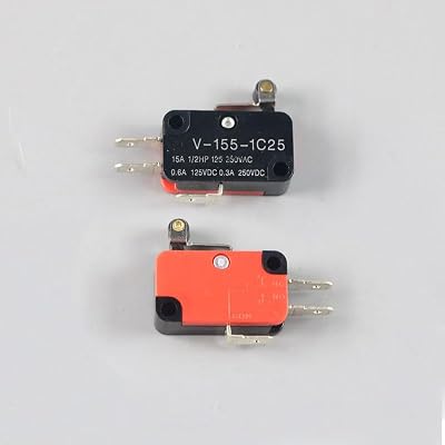 V-155-1C25 Limit Switch 15A 250VAC SPDT Short Roller Lever Micro Switch Snap Action Limit Switch for Home Appliance/Industrial Equipment