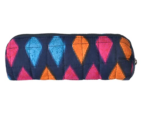 Kuber Industries Navajo Printed Single Rod Cotton Bangle/Watch/Bracelet Organizer (Blue)-50KM0771