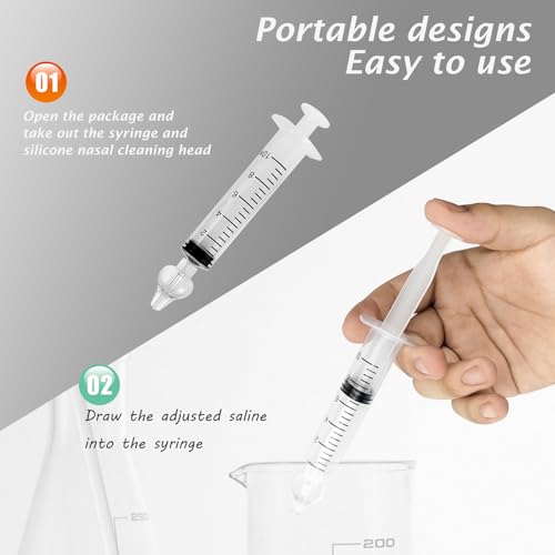 Image of 6 Pack Baby Nasal Aspirator,Professional Baby Nose Syringe with Cleanable and Reusable Silicone Tips for Gentle Nose Cleaning and Easy Nasal Care (10ml, Count, 6)