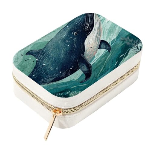 Boîte à bijoux baleine grand format et organiseur voyage double couche - 2