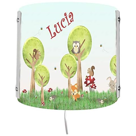CreaDesign WA-1017, Waldwiese, Kinderzimmer Wandlampe personalisiert Cover