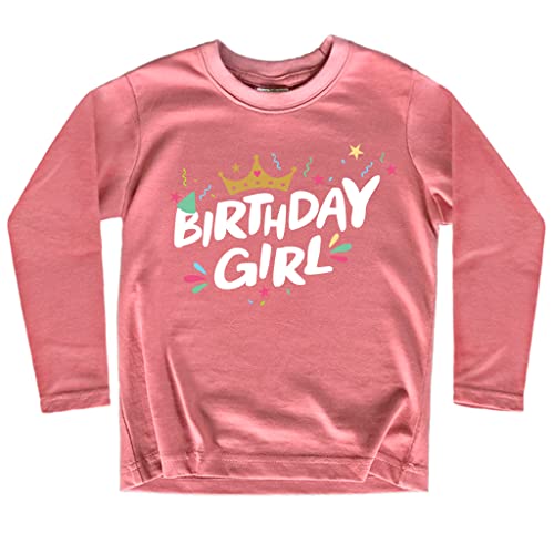 Image of Birthday Girl Shirt Crown 1st First 2nd Two 3rd 4th 5th Toddler Birthday Outfit