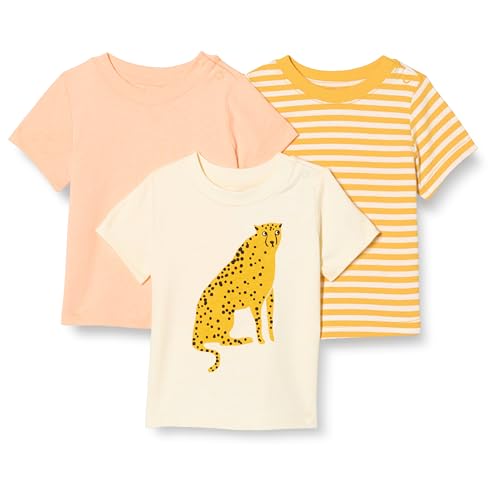 Amazon Essentials Unisex Babies' Short Sleeve T-Shirts, Pack of 3,