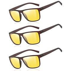 （3pack）brown Frame/Night Vision Yellow Lens