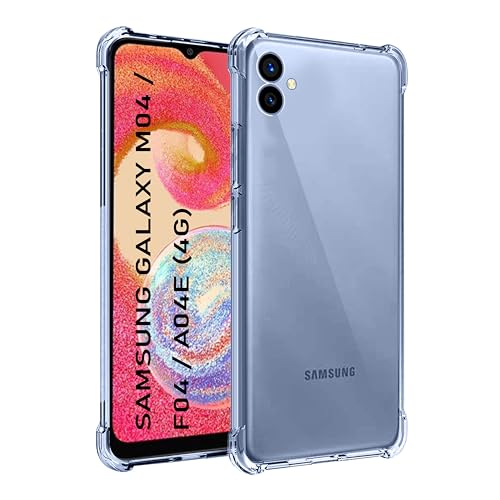Image of CEDO Samsung Galaxy M04 / F04 / A04E (4G) Bumper Case | Soft Jel Flexible Thin Full Protection Shock Proof Clear TPU Back Case Cover for Samsung Galaxy M04 / F04 / A04E (4G) (Transparent)