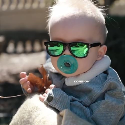 Coasion 3 Pack Bendable Flexible Polarized Newborn Baby Sunglasses With Silicon Strap For Infant Boys Girls Age 0-12 Months  thumb #1