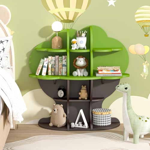 Tree-Kids-Bookshelf-Toddler-Bookcase-4-Tier-Baby-Book-Rack-Children-Toy-Storage-Organizer-Wood-Display-Shelf-for-Nursery-Playroom-Bedroom-Classroom-School-Homeschooling-Boy-Girls-Gift-green-tree Tree Kids Bookshelf Toddler Bookcase 4 Tier Baby Book Rack Children Toy Storage Organizer Wood Display Shelf for Nursery Playroom Bedroom Classroom School Homeschooling Boy Girls Gift green tree