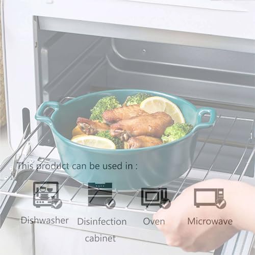 Molde redondo para lasaña, pequeño plato de cerámica para hornear, apto para horno de porcelana, perfecto para porciones individuales