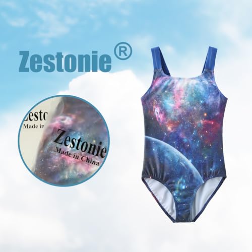 Image of Girls One Piece Swimsuits Tie Dye Bathing Suit for Girls Hawaiian Swimwear 3-16 Years