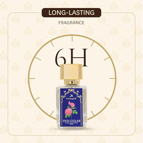Image of Aranyam Natural Desi Gulab Perfume | Unisex Floral Eau de Parfum | Long Lasting | 50ml