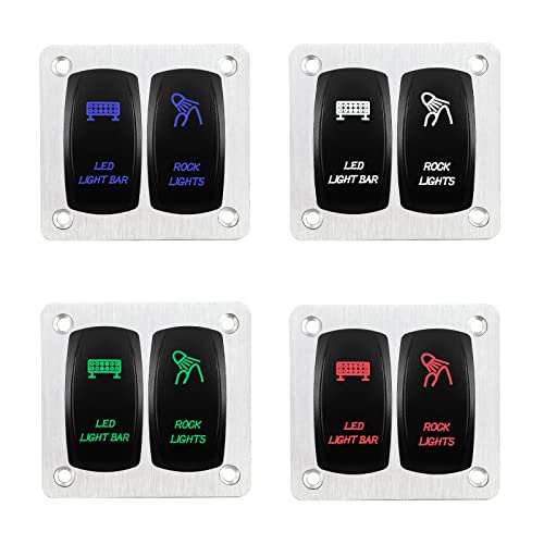 Image of 2 Way Rocker Switch Panel Housing Holder Mounting Bracket for Car Boat Truck Trailer RZR SXS Side by Side Waterproof