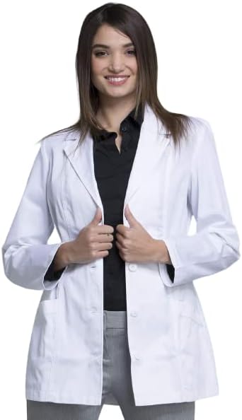 Cherokee Abrigo de laboratorio de sarga de 30 pulgadas abrigo de consulta abrigos de laboratorio blancos para mujer 2316
