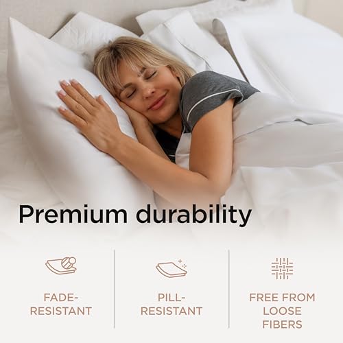 Threadmill THM-1200-SLD-WHITE-Q Luxury Supima Queen Sheet Set, 1200 Thread Count 100% Cotton Sheets thumb #3