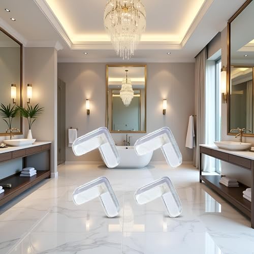Image of 4Pcs Transparent Table Corner Protector Angle Pad Corner Guard Table Corner Bumper Attractive Bed Rails and Rail Guards Bathroom Safety