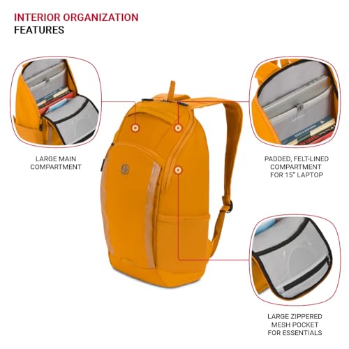 Image of SwissGear 8117 Laptop Backpack, Fits up to 15-Inch Laptop, Mustard