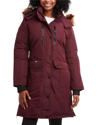 CANADA WEATHER GEAR Women's Winter Coat - Women's Parka and Long Winter Jackets for Women with Removable Faux-Fur Hood (S-3X)