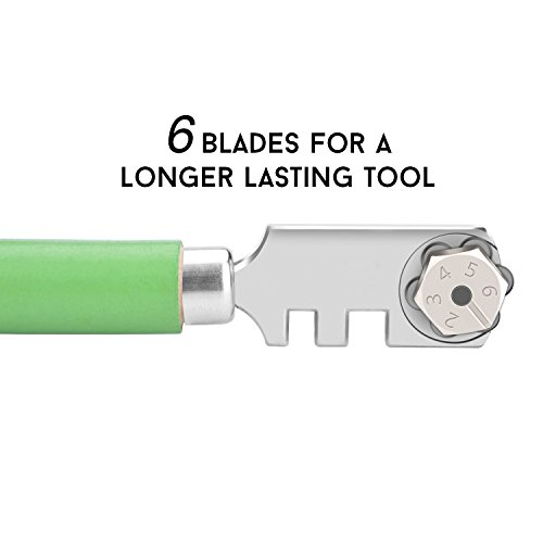 Agptek HS0152 Professional Grade Glass Cutter Tool (6 Way Cutting Wheel) - Perfect For Cutting & Scoring Glass Bottles thumb #1