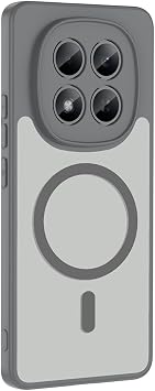 SİDE EYE - Xiaomi Redmi Note 15 Pro Plus İçin Kılıf MagSafe İle Uyumlu Kamera Korumalı Mat Parmak İzi Tutmayan - Gri
