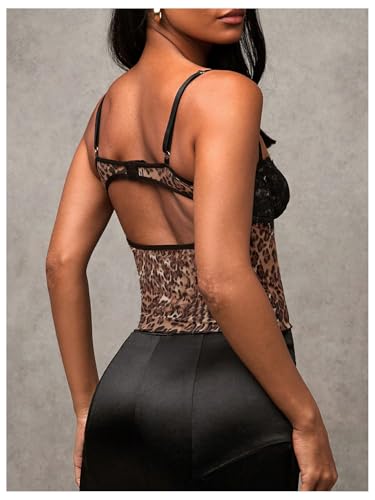 SOLY HUX Women's Floral Lace Trim Camisole Spaghetti Strap Fitted Shirt Top Summer Crop Cami Tops2