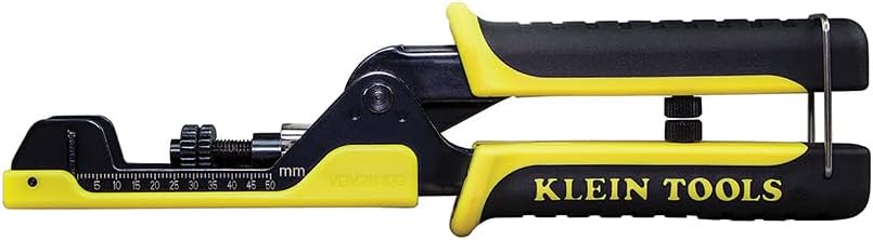 Klein Tools VDV211-100 Crimper, Extended Reach Coaxial Compression Connector for F, BNC, and RCA Connectors