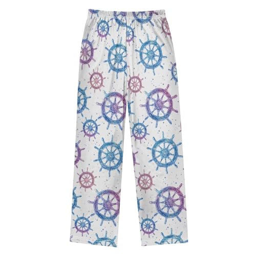 Pajama Pants Sleep Pants Blue Purple Anchor for Age 6-142