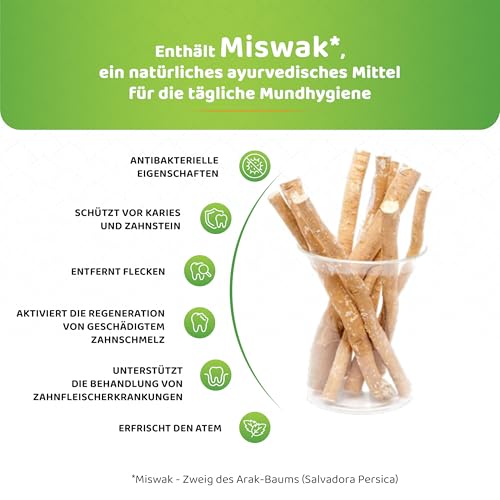 Himalaya Deep Clean Herbal Toothpaste 75ml | Ohne Fluorid, Gesunde Zähne & Zahnfleisch, Papaya & Ananas-Enzyme für Zahnaufhellung, Tiefenreinigung und Frische, Ayurvedische Zahnpasta