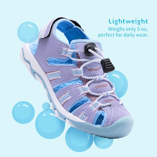 Image of DREAM PAIRS Boys Girls Summer Outdoor Athletic Sport Sandals Walking Water Hiking Hook and Loop Adjustable Multicolor for Toddler /Little /Big Kids