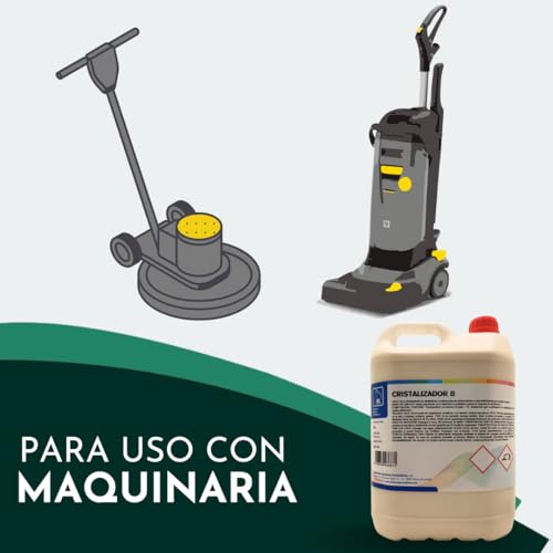 Cristalizador B de IQG, para maquinas. Para el tratamiento de abrillantado y restauración de suelos de terrazo, marmol, etc. nuevos o deteriorados por el transito. (1 L) - imagen 6
