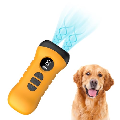 Antibell für Hunde Ultraschall Ferntrainer,40-50 Fuß Antibell Ultraschall Gerät,LED Taschenlampe Modus,Geeignet für kleine, mittelgroße und große Hunde