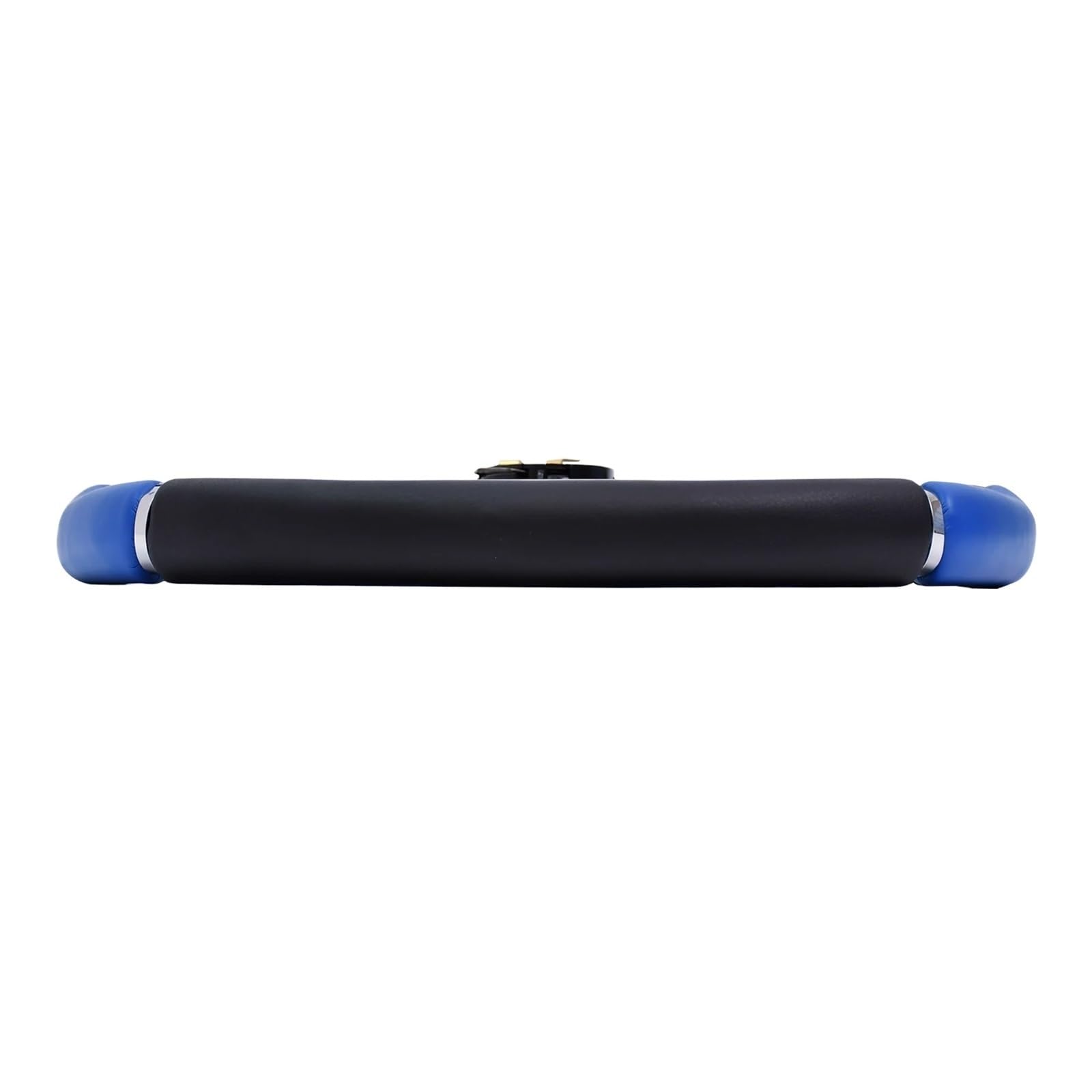 Volante da corsa classico in pelle blu da 350 mm, staffa argentata, misura universale per auto sportive, drift e uso su strada, impugnatura antiscivolo e design elegante