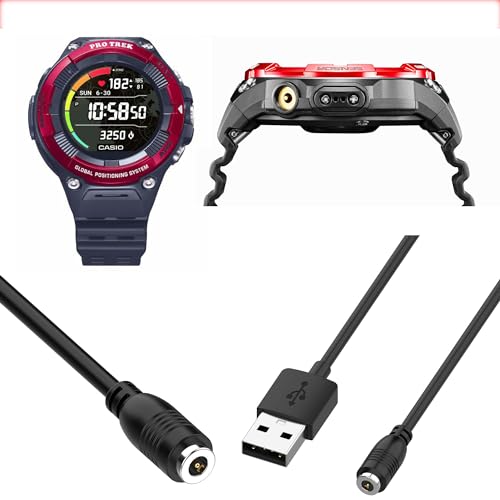 Compatible with Casio Smart Outdoor Watch Charging Cable, 3.3ft with Magnetic Charging Cable Replacement USB Charger Cord for Casio WSD-F30,WSD-F20,WSD-F10,Pre-Trek F21