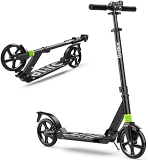 REDLIRO Kick Scooter for Teens, Foldable Big Wheel Scooter for Adults, Easy to Carry, Adjustable Height, Double Suspension, Great Gift Selection for Boys and Girls