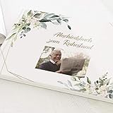 Abschiedsbuch für Arbeitskollegen, mit coverpersonalisiertem Wunschbild, zur Verabschiedung von Kollegen, Blanko-Innenseiten, Hardcover-Buch, Querformat, 32 Seiten oder mehr - Ruhestand im Grünen