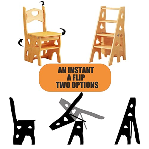 Silla de escalera plegable de taburete portátil de 4 multifuncal para el hogar jardín cocina solución de almacenamiento que ahorra espacio