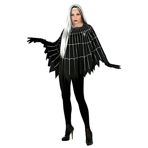 W WIDMANN MILANO Party Fashion - Poncho für Erwachsene, Umhang, Kostüm für Karneval, Mottoparty Halloween