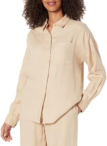 The Drop Women’s India Relaxed Linen Loose-Fit Shirt
