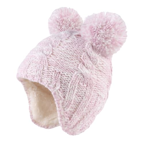Image of Zsedrut Winter Baby Boy Hats Pompom Baby Beanie for Girls Fleece Newborn Infant Toddler Beanie