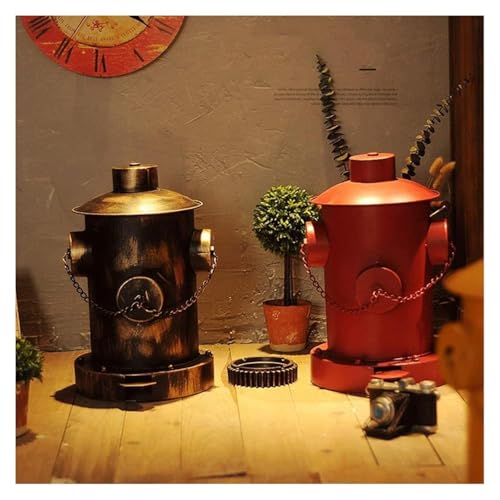 Cubo de basura retro tipo boca de incendios para salones y cafeterías 4