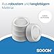 SQOON® Vibrationsdämpferfür Waschmaschinen 4 Stück, Universal Schwingungsdämpfer, Für unter die Waschmaschine oder den Trockner, Waschmaschinenpads, Weiß (Weiß)