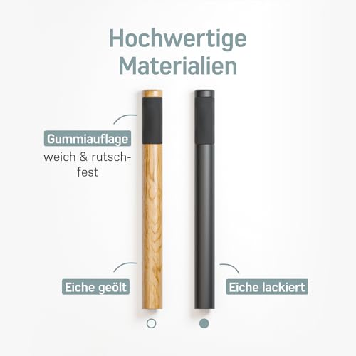 Borgen Fahrrad Wandhalterung Holz mit 20 kg Tragkraft - stabile Fahrradhalterung Wand für Rennrad, MTB und E-Bike - Schwarz Natur