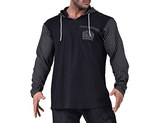 BGSM Men's Loose Fit Active Sweatshirt Hooded Oversize Long Sleeve Pullover