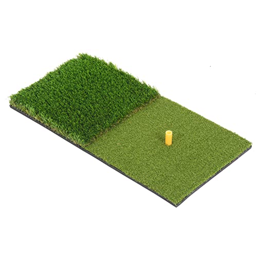PATIKIL Foldable Golf Hitting Mat, Golf Practice Mat for Backyard 2-in-1 Portable Golf Putting Turf Mat with Golf Tee for Indoor Outdoor Training