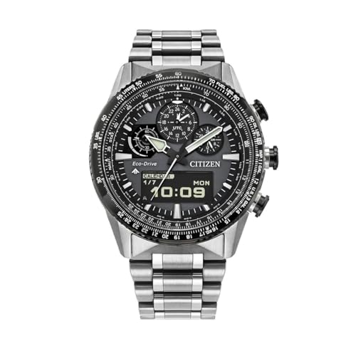 Citizen Promaster Sky Pilot JV2006-55H – Reloj Hombre Eco-Drive U830 Multifunción, Acero Inoxidable, Esfera Gris, 20 ATM Citizen Promaster Sky Pilot JV2006-55H – Reloj Hombre Eco-Drive U830 Multifunción, Acero Inoxidable, Esfera Gris, 20 ATM