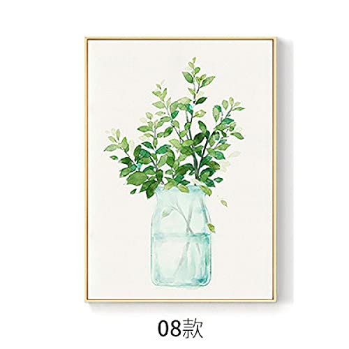 Toile plante nordique 60x80cm triptyque moderne sans cadre - 2