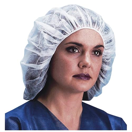 Bouffant Cap, 28in, White, PP, PK1000