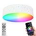 Produktbild B.K.Licht - Smart Home LED Deckenlampe mit App- und Sprachsteuerung, einstellbar von warmweiß bis kaltweiß, buntes RGB Licht, Lampe,LED Deckenleuchte, Wohnzimmerlampe, 39x12 cm, Weiß