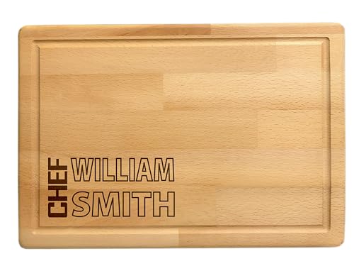 Tabla de cortar rectangular de bambú personalizada miniatura 1