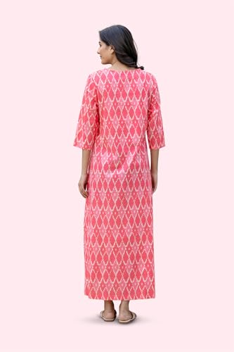 Image of NIHSAMAH Cotton Nighty for Women - Printed Stylish Night Gown, Comfortable Sleepwear Long Nightwear, Maxi