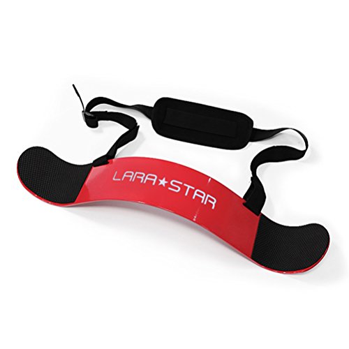 TAVIEW Blaster de brazo de levantamiento de pesas ajustable de aluminio para culturismo, bombero, bíceps, tríceps, entrenamiento muscular, gimnasio, equipo, Rojo Cover